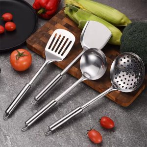 12-Piece Stainless Steel Kitchen Utensil Set – Professional Cooking Tools