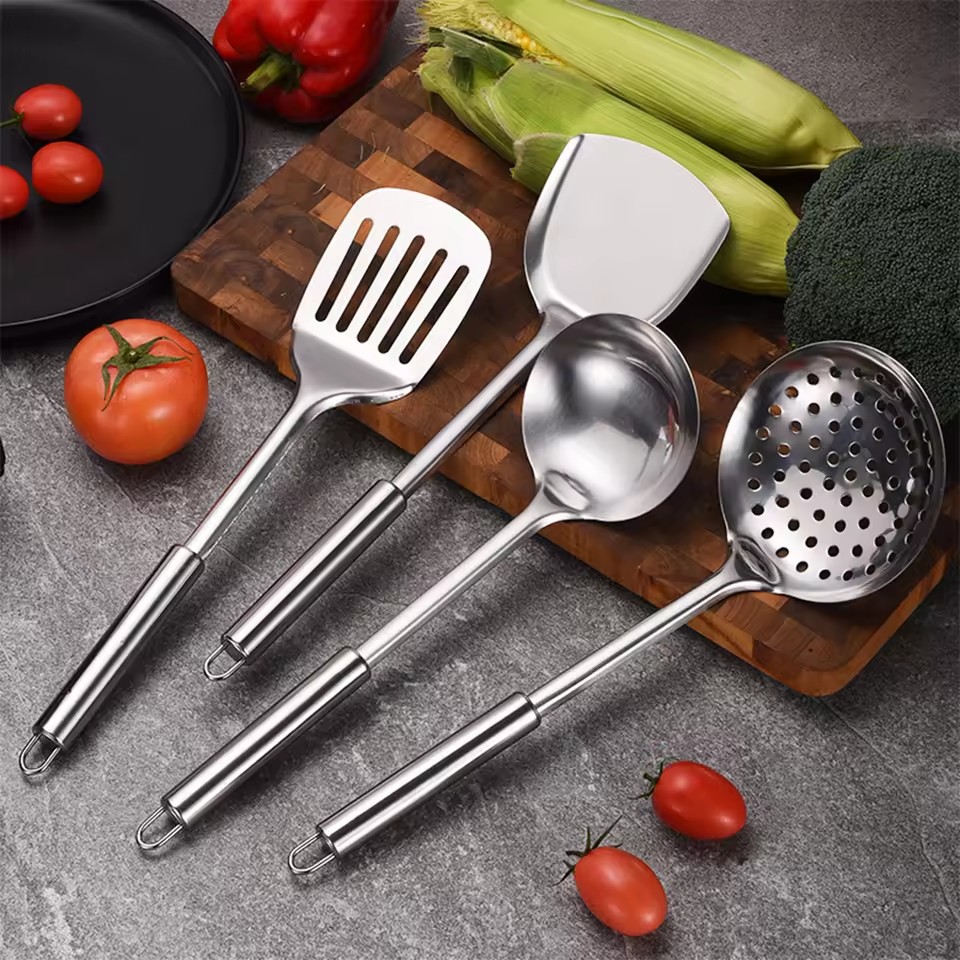 12-Piece Stainless Steel Kitchen Utensil Set – Professional Cooking Tools