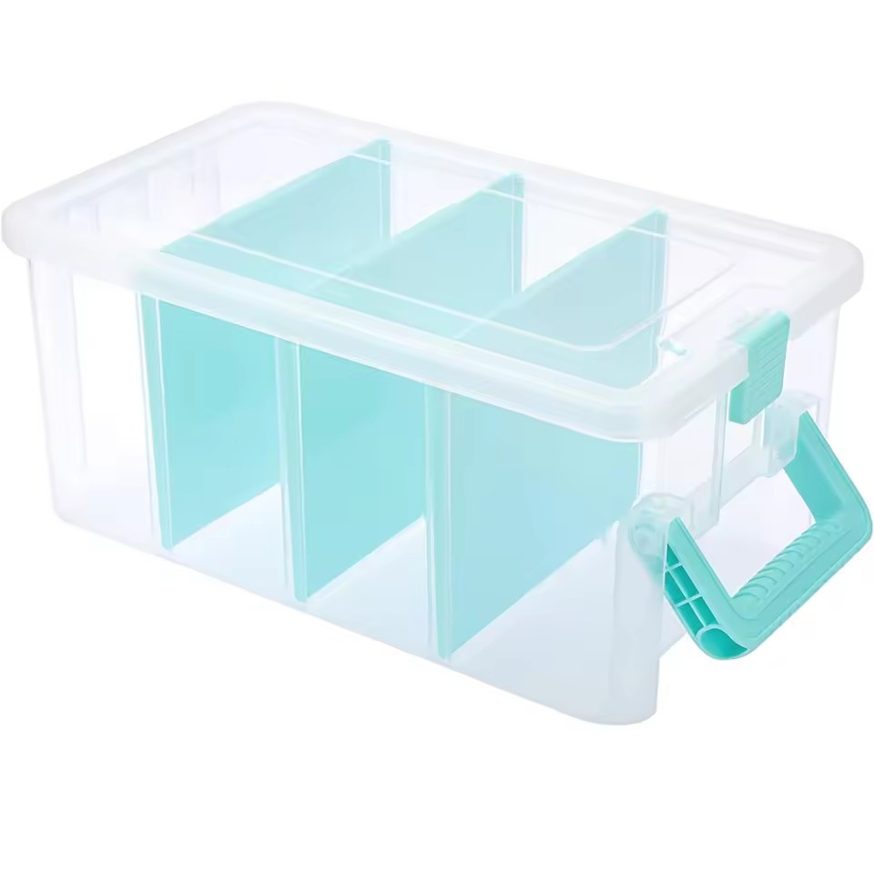 Plastic Storage Bins with Lids – 6 Pack Organizer Boxes