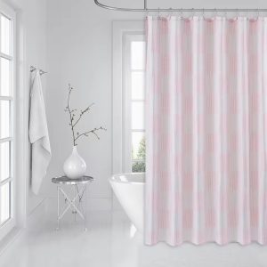 Waterproof Fabric Shower Curtain – Modern Design with Hooks